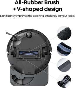 eufy Auto-Empty C10 - Robotstofzuiger met Vervangingssets - Slanke behuizing van 7,2 cm - Tapijtreiniger - Edge expansion borstel - Automatisch legen - Point laser en multi-infrarood navigatie — thumbnail 5