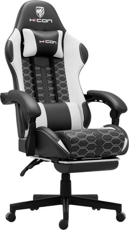 HICON® Gamestoel – Gaming Stoel – Gaming Chair met Voetsteun | Ergonomische Bureaustoel - Lambeth — thumbnail 2
