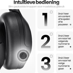 Xssive H11 Koptelefoon Draadloos met Noise Cancelling - Lange Batterijduur, Nederlandse APP & Equalizer - Zwart — thumbnail 4