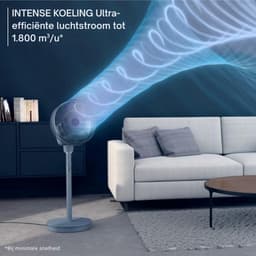 Thuys – Turbo Swift Silence QV5041F0 Staande Ventilator – 18 Snelheden – Zwenkfunctie – 12 – Uurs Timer – Extreem Stil – Blauw — thumbnail 4