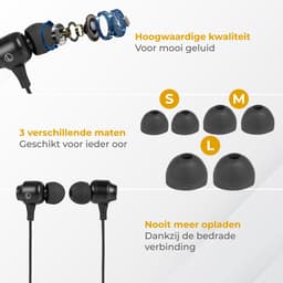 Nuvance Oortjes met Draad - USB-C - Oordopjes met Draad - In-Ear Oortjes met Draad en Microfoon - Zwart — thumbnail 5