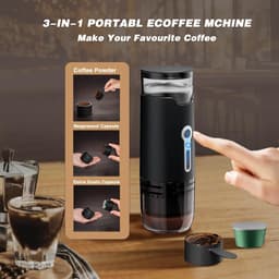 Draagbare koffiepot en koffiezetapparaat voor in de auto Draagbare koffiezetter, koffiezetapparaat voor op de camping, in de caravan, tijdens het wandelen en op kantoor - geen zelfopwarmfunctie — thumbnail 5