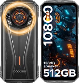 DOOGEE S Punk Pro - Outdoor Smartphone - 20GB RAM +512GB ROM / 2 TB TF- 10800 mAh & 33W - 128dB Lautsprecher- 6.6'' FHD+ 90Hz -LED Lichteffekt -Face ID - Vingerafdruk - Handschoenmodus - NFC- GPS-Zilver — thumbnail 1