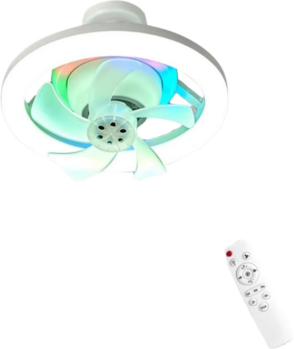 Livano Plafondventilator - Met Verlichting - Plafond Ventilator - Met Lamp - Plafonniere Met Ventilator - Met Licht — afbeelding 1