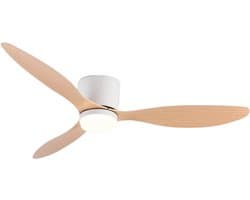 Livano Plafondventilator - Met Verlichting - Plafond Ventilator - Met Lamp - Plafonniere Met Ventilator - Met Licht - Zwart - 105cm