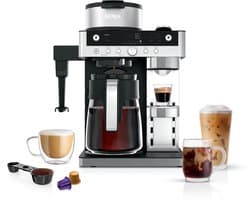 Ninja Prestige Dualbrew System - Koffiezetapparaat voor filterkoffie en cups - inclusief ingebouwde melkopschuimer - CFN802EU