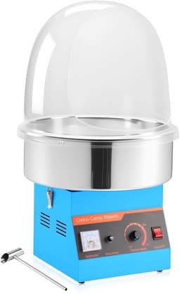 Suikerspinmachine - Elektrische Suikerspinmaker 1000W - Met Deksel - RVS Kom - Inclusief Suikerlepel - Voor Feesten & Evenementen - Blauw — thumbnail 1