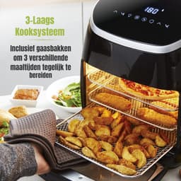 Quvo® Heteluchtoven - Oven - Airfryer Oven - 11 Liter - Goud - 33cm x 39cm x 38cm — thumbnail 2