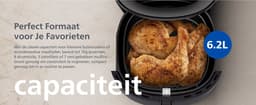 Philips 3000 Serie Airfryer met Kijkvenster – 6,2L – Zwart – Voor 5 personen – 16 Kookfuncties (NA330/00) — thumbnail 3