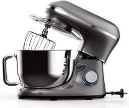 Quvo® Mixer met Mengkom - Keukenmachine - Keukenrobot - Inclusief Accessoires - Antraciet - 38cm x 24cm x 32cm — thumbnail 2