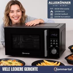4-in-1 Combi Magnetron met Hetelucht en Grill | 25 Liter — thumbnail 5