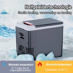 Mini Koelkast – Skincare Fridge – Make-up & Beauty – Koelen en Verwarmen – AC 220V & 12V Auto Stekker – Draagbaar – 6 Liter – Zwart — thumbnail 5
