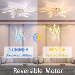 Moderne LED Plafondventilator met Licht, Stil, Dimbaar en Smart, Inclusief Afstandsbediening — thumbnail 5