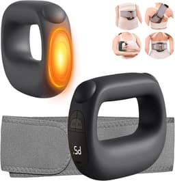 Deep tissage shock muscle massage gun: met verwarmingsfunctie, instelbare intensiteit en snelheid, super stil, usb-c oplaadondersteuning-zwart — thumbnail 1