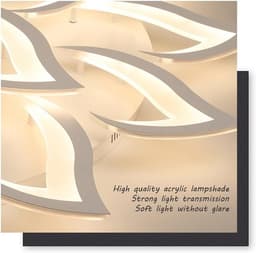 Dimbare LED Plafondlamp met Afstandsbediening - Creatief Bloemblad Ontwerp voor Woonkamer, Slaapkamer en Hal — thumbnail 3