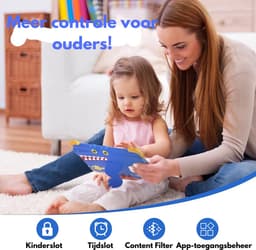 C Idea KinderTablet 10 Inch - KinderTablet - Blauw - Android 15.0 - 64GB - 4GB RAM - 10000 mAh Batterij - Quad Core Processor - Met Smart Watch - Met Touchscreen Pen - Met Leuke Accessoires — thumbnail 2