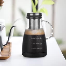 960ml Iced Coffee Makers - Filter Cold Brew Espresso Machine - Portable Travel Camping Lead-free Glass Coffee Press With Stainless Steel Percolator - Coffee Bottle 1-3 Cups - Koffiezetapparaat - Campingaccessoires — thumbnail 4