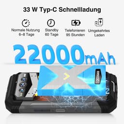 DOOGEE VMAX PLUS 5G - Robuuste Smartphone - Robuuste Telefoon - 36 GB ROM + 512 GB ROM - 22000 mAh/33 W- 200 MP + 32 MP + 20 MP nachtzicht - 6,58 inch FHD+ 120 Hz IPS - NFC - Face ID - Wi-Fi 6 - dubbele luidsprekers - Grijs — thumbnail 2