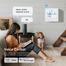 Slimme Wifi Thermostaat voor Elektrische en Water Vloerverwarming met Spraakbesturing — thumbnail 3