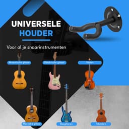 Finesse Gitaar Muurbeugel - met Plectrums - Wandbeugel - Gitaarstandaard — thumbnail 5