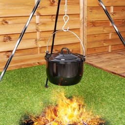 Ambiance Emaille Pan Met Deksel Voor Bbq Ø 20 Cm 3,3 Liter Zwart — thumbnail 5