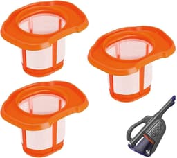 Stof Filter - 3 stuks - Geschikt voor Black & Decker BHHV520BT BHHV520BFP BHHV320B BHHV320J BHHV520BF BHHV520JF - Filteraccessoires - Stofzuigerfilters vervangende accessoire - Wasbaar - Stofzuiger Onderdelen — thumbnail 1