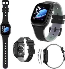 GPSHorlogeKids© - smartwatch kinderen - GPS horloge kind - kleinste model 2026 - kinder smartwatch - 4G videobellen - SOS alarm – veilige zone - klasse tijd - alarm - spatwaterdicht - hartslag - incl. SIM - CURVE zwart — thumbnail 5