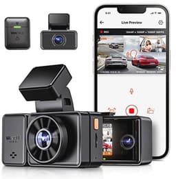 VANTRUE E3 3 Lens Dashcam 5GHz WiFi with Voice Control, 1944P + Dual 1080P Front Rear Car Camera with GPS, IR Night Vision, 24 Hours Parking Monitoring Car Camera Truck Car, Max 512G — thumbnail 1