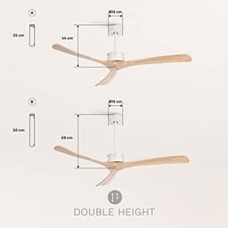 Grote Stille Plafondventilator met 6 Snelheden en Programmeerbare Timer - Perfect voor Ruimtes van 26m² tot 37m² — thumbnail 2