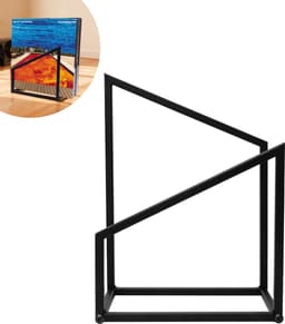 Pinguïn Records LP opbergsysteem – Vinyl Nest Mini – LP platenrek geschikt voor circa 25 LP’s – LP houder – Vinyl houder – Gemaakt van gepoedercoat staal – Zwart — thumbnail 1