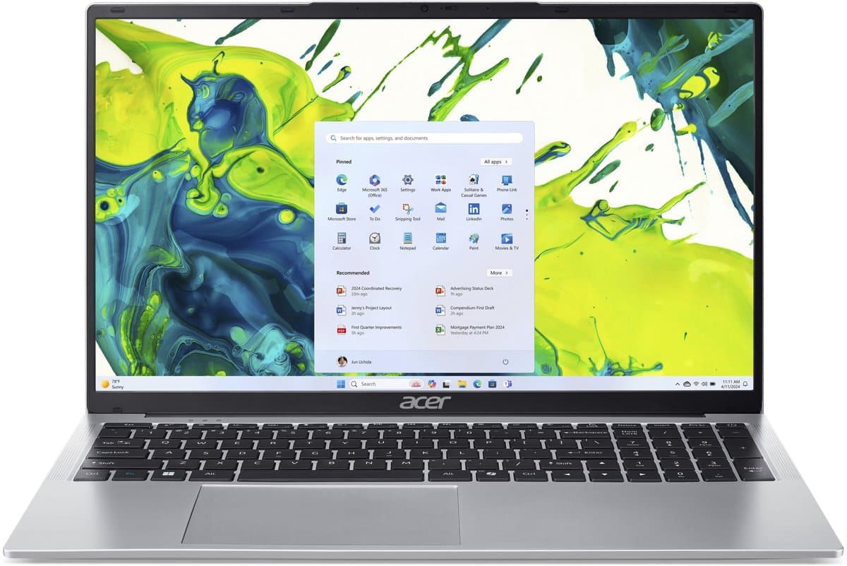 Aspire Lite AL17-31P-C7EA - Laptop - 17 inch - Intel N150 - 8GB - 128GB SSD - Zilver - incl 1 jaar Microsoft 365 Personal — afbeelding 1