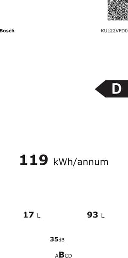 Bosch KUL22VFD0 onderbouw koelkast | 82 cm — thumbnail 2