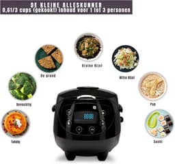 MMP® Multicooker - Multicookers - Zwart - 32cm x 23cm x 22cm — thumbnail 4