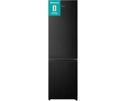 Hisense RB440N4AFA, Koelkast met A Energielabel - Koel-vriescombinatie - No Frost - Zwart- Multi-Air Flow - Fast Freeze - 35dB (A) -Inverter Compressor - 336 Liter