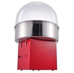Elektrische suikerspinmachine - Commercieel tafelmodel - 1000 W - RVS kom - Met deksel - Suikerschep en lade - Voor feestjes en evenementen - Rood — thumbnail 2