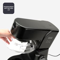 BLACK+DECKER - Keukenmachine 1000W - Keukenrobot - Foodprocessor - Keukenmixer RVS - 5.2L - Zwart — thumbnail 4