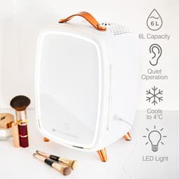 Rio FRBL - Skincare beauty Fridge - Make-up Koelkast - mini koelkast - met Spiegel & dimbare LED verlichting - 6 liter — thumbnail 4