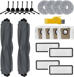 Deze accessoirekit Geschikt voor Dreame L20 Ultra robotstofzuiger bevat 20 reserveonderdelen: 2 rolborstels, 4 filters, 6 zijborstels, 4 dweilpads en 4 stofzakken. — thumbnail 1