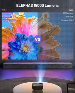WiFi Mini-Projector Full HD 1080P 15.000 Lux Draagbaar - Compatibel met iOS/Android/Tablet/PC/TV-Stick/USB (Statief Inbegrepen) — thumbnail 4