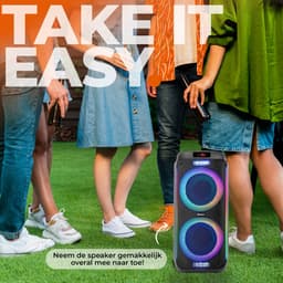 Denver Bluetooth Speaker Party Box - Discolichten - Partybox - Incl. Microfoon - Micro SD / USB / AUX - TSP456 — thumbnail 3