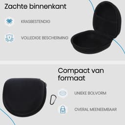 BukkitBow - Carry Case voor Koptelefoon - Beschermhoes voor Marshall Major 1/2/3 Koptelefoon - Zwart — thumbnail 2