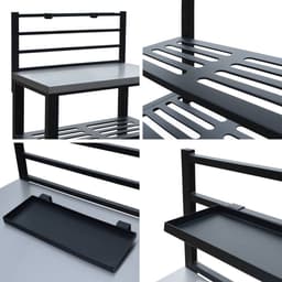 sweeek - Stalen buitenkeuken, grimaud, 80 cm breed met 2 opbergplanken — thumbnail 5