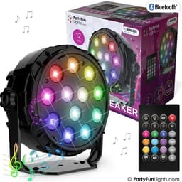 PartyFunLights - 12 LED - PAR - Disco Lamp - Party Speaker - met afstandsbediening — thumbnail 3