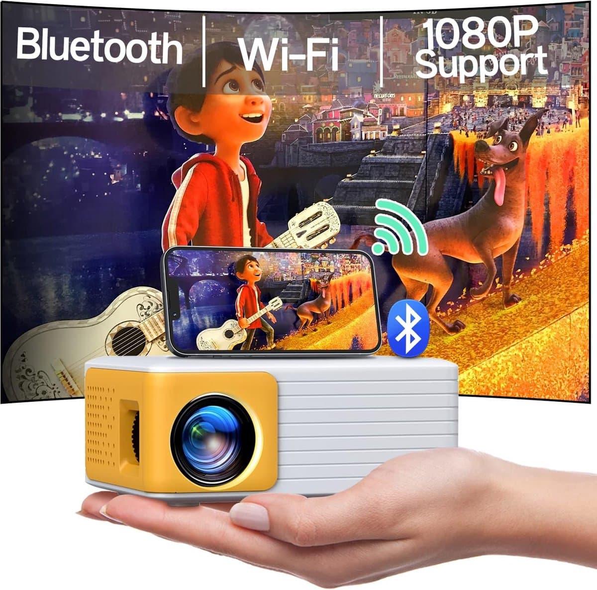 Projector - Mini Beamer - Full HD - USB - Draagbaar - Geschenk — afbeelding 1