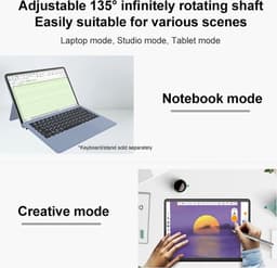 Lipa Jumper V12 tablet 12 - 256 GB - Windows tablet - Windows 11 Home - Alternatief Microsoft Surface - 12 GB RAM - 256 GB opslag - SD aansluiting - 2K - Micro HDMI - Dual Wifi - 12.2 inch - Aansluiting magnetisch keyboard & Usb C Docking Station — thumbnail 5