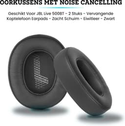 Somstyle Oorkussens Geschikt Voor JBL Live 500BT - 2 Stuks - Vervangende Koptelefoon Earpads - Zacht Schuim - Eiwitleer - Zwart — thumbnail 2