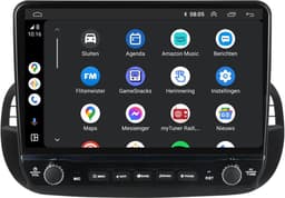Carplay autoradio voor Fiat 500 zwart | Elegant design | 2007 t/m 2015 | Android 13 | Draadloos Apple Carplay & Android auto | 2GB + 32GB | 8-Core processor | Davilon | 2025 model | 2007 2008 2009 2010 2011 2012 2013 2014 2015 | Bluetooth & Wifi — thumbnail 2