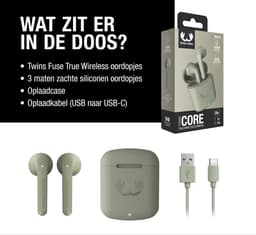 Fresh 'n Rebel Twins Core - Draadloze Bluetooth Oordopjes - Oortjes met 30 uur speelduur - Dried Green — thumbnail 4