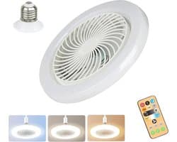 Livano Plafondventilator - Met Verlichting - Plafond Ventilator - Met Lamp - Plafonniere Met Ventilator - (Met Licht) - Wit