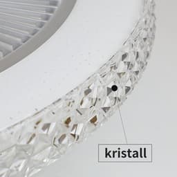 NETTLIFE Plafondventilator met verlichting - wit - 48.5CM - Rond - met afstandsbediening - LED 38W - metaal en kristal - CCT dimbaar - woonkamer ventilator - Timing plafondlamp - slaapkamer | eetkamer — thumbnail 4